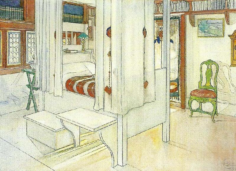 Carl Larsson mitt sovrum oil painting picture